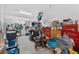 Organized garage featuring ample storage, tool chests, and workspace with pegboard for convenient tool organization at 1556 Blue Grass Blvd, Deland, FL 32724