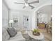 Cozy living room featuring ample natural light, neutral tones, and seamless access to the kitchen and dining area at 17824 Se 87Th Bourne Ave, The Villages, FL 32162