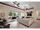 Comfortable living room with a large sofa and a screened-in patio view at 2400 Pawtucket Pass, Mount Dora, FL 32757