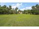 Large open grass yard with an impressive house in the distance surrounded by mature trees and clear blue skies at 27113 Robertson Rd, Yalaha, FL 34797