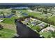 Aerial image showcases the property with the waterfront location outlined in red at 29152 David Ct, Tavares, FL 32778