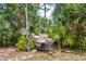 Boat on a trailer in a yard full of trees and plants at 29152 David Ct, Tavares, FL 32778