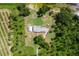 Aerial view of a single-Gathering home, showcasing its expansive lot and convenient outbuilding at 38314 Echols Rd, Leesburg, FL 34788