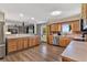 Kitchen featuring wood cabinets, stainless steel appliances and views of the lake at 38314 Echols Rd, Leesburg, FL 34788