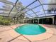 Inviting pool area featuring clear water, a screened enclosure, and a surrounding patio, perfect for relaxation and entertainment at 604 Ponderosa Dr, St Cloud, FL 34769