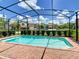 Private screened-in pool and patio in a residential neighborhood at 8800 Corcovado Dr, Kissimmee, FL 34747