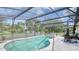 Inviting in-ground pool with a screened enclosure and ample patio space for relaxation at 1132 Hill Mount Dr, Minneola, FL 34715