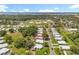 Aerial view of homes near baseball field with lake in background, creating a serene residential setting at 1156 Capella Dr, Tavares, FL 32778