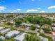 Panoramic aerial view of a vibrant residential community with lush landscaping and clear blue skies at 1156 Capella Dr, Tavares, FL 32778