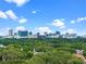 Urban skyline visible over tree line, with a sprawling cityscape in the background at 1237 Mercedes Pl, Orlando, FL 32804