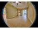 Bright bedroom with tray ceilings, neutral color palette, and access to an en-suite bathroom at 1355 Misty Glen Ln, Clermont, FL 34711