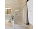 Bathroom showcasing a frameless glass shower with tiled walls at 1426 Lakemist Ln, Clermont, FL 34711