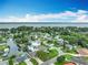An aerial view showing the canal-front homes in a lakeside community at 1611 Canal, Tavares, FL 32778