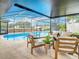 Relaxing screened pool area with comfortable outdoor seating providing a perfect spot to unwind at 1611 Canal, Tavares, FL 32778
