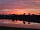 Picturesque lake reflecting a vibrant sunset, accented by silhouettes of birds near the water's edge at 1920 Iglesia St, The Villages, FL 32159