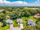 Expansive aerial shot of a beautiful home surrounded by lush greenery and mature trees at 206 Palermo Pl, Lady Lake, FL 32159