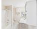 Bathroom featuring tub, shower, toilet, vanity, and storage at 32701 Timberwood, Leesburg, FL 34748