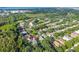 Location pin on aerial view of home in tree lined neighborhood near lake at 33316 Irongate Dr, Leesburg, FL 34748