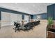 Conference room with large table, comfortable chairs, and blinds for privacy at 3586 Eversholt St, Clermont, FL 34711