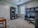Office space featuring abundant storage, a large window, and plush carpet at 359 Blue Branch St, Eustis, FL 32736