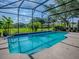 Inviting screened-in pool with lush landscaping, perfect for outdoor enjoyment at 359 Blue Branch St, Eustis, FL 32736