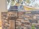 Outdoor kitchen with stainless steel Lynx grill and stone veneer at 3664 Se 45Th Pl, Ocala, FL 34480