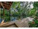 Waterfront view from private dock, surrounded by lush tropical foliage at 4219 Magnolia Ave, Leesburg, FL 34748