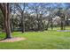 Well-maintained community park with lush green grass, mature trees, and picnic tables at 5008 Sawgrass Lake Cir, Leesburg, FL 34748