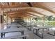 Large covered picnic pavilion with picnic tables and a built in grill at 5008 Sawgrass Lake Cir, Leesburg, FL 34748