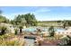 Stunning community pool area featuring a bridge, lush landscaping, and comfortable lounge chairs at 5008 Sawgrass Lake Cir, Leesburg, FL 34748