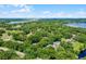 Scenic aerial view showcasing the property's lush surroundings, neighborhood, and proximity to a nearby lake at 5825 Lake Emma Ct, Groveland, FL 34736