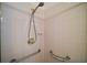 Updated bathroom with shower featuring safety bars and modern fixtures at 1007 Diego Ct, The Villages, FL 32159