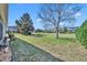 Lush backyard featuring mature trees, green lawn, and distant houses at 109 Falling Acorn Ave, Groveland, FL 34736