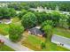 Aerial view of home showcasing mature trees, backyard and landscaping at 12181 Se 87Th Ct, Belleview, FL 34420