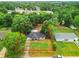 Aerial view outlining the property lines for this beautiful home with large yard at 12181 Se 87Th Ct, Belleview, FL 34420