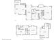 Floor plan showcasing first and second-floor layouts, including the kitchen, living room, and bedrooms at 126 E Beach St, Groveland, FL 34736