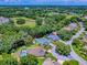 Aerial view of the property and surrounding neighborhood with mature trees and landscaping at 17037 Se 76Th Creekside Cir, The Villages, FL 32162