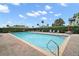 Inviting community pool area with lounge chairs, palm trees, and a lush, green perimeter at 17439 Promenade Dr, Clermont, FL 34711