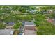 Aerial view highlighting homes with pools and screened-in patios, nestled within tree-lined streets at 1906 Chathamoor Dr, Orlando, FL 32835