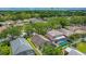 An aerial view displaying homes with screened-in pools, surrounded by mature landscaping at 1906 Chathamoor Dr, Orlando, FL 32835
