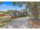 Charming single-story home featuring a circular driveway and mature shade trees at 204 Lori Ct, Umatilla, FL 32784