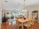 Cozy living space with hardwood floors, ample seating, and sliding glass doors leading to a patio, perfect for entertaining at 2369 Five Forks Trl, The Villages, FL 32162