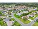 Picturesque aerial of a neighborhood that features multiple ponds and a golf course at 2455 Five Forks Trl, The Villages, FL 32162