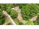 Aerial view of the property surrounded by lush greenery and mature trees at 25824 Shawnee St, Sorrento, FL 32776