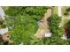 Aerial view of a private lot with mature trees and a well-maintained lawn at 25824 Shawnee St, Sorrento, FL 32776
