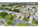 Wonderful aerial view of the neighborhood showcasing the community's layout near a pond at 3460 Idlewood Loop, The Villages, FL 32162