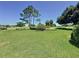 Lush backyard featuring a well-manicured lawn, mature trees and manicured landscape at 3716 Eversholt St, Clermont, FL 34711