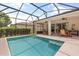 Relaxing backyard pool with covered patio for comfortable outdoor enjoyment at 4210 Arlington Ridge Blvd, Leesburg, FL 34748