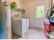 Functional laundry room with washer, dryer and storage space at 7211 Se 120Th St, Belleview, FL 34420