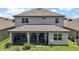 Lush backyard featuring a screened patio, a basketball hoop, and ample green space at 9153 Carmela Ave, Davenport, FL 33897